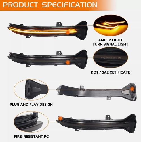 Dynamic LED Side Mirror Turn Signal Light For BMW G20 G22 G30 G11 G32 G38 M5 F90 - Picture 11 of 17