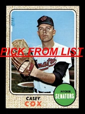 1968 Topps Baseball #14-238 VG-EX Pick From List ALL PICTURED dd8