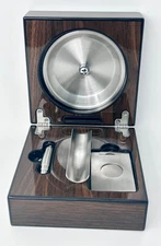 Luxury Wood & Stainless Steel Folding Portable Ashtray (G56)