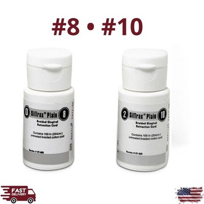 Sil-Trax Dental Gingival Retraction Cord Plain Packing #8/10 Braided 100'' Bottle