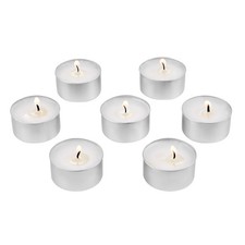 New 200 Pack Unscented Tea Lights Candles 6.5 Hours Long Burning Smokeless Teal