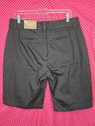 NWT JM Collection Shorts Women's Black Slimming No Gap Waistband Sz 12 W34" L11" - Picture 2 of 5