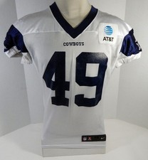 2018 Dallas Cowboys Jamize Olawale #49 Game Issued White Practice Jersey 2