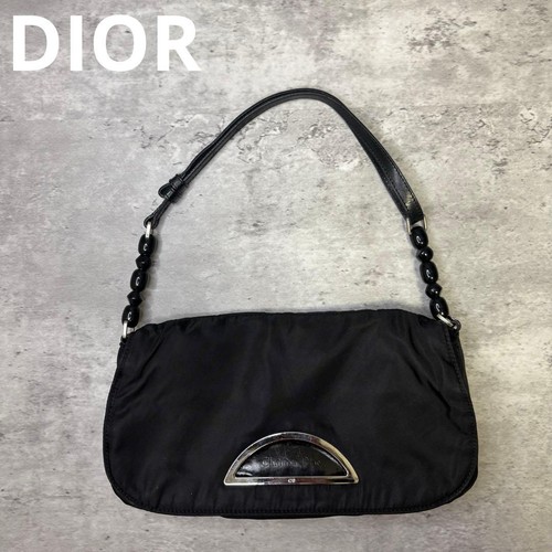 Christian Dior Maris Pearl Hand shoulder bag Black vintage