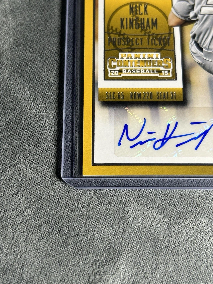 2015 ⚾️ Panini Contenders #8 Nick Kingham AUTO Prospect Ticket Red Foil 🔥⚾️ - Image 4 of 4