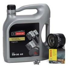 5L MOTORCRAFT 5W-30 A5 Motoröl + BOSCH Ölfilter für FORD MAZDA VOLVO 1.25-1.6