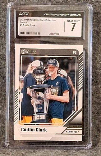 2024 Panini Caitlin Clark Collection - Base Donruss Caitlin Clark #3 (RC) CGC 7 