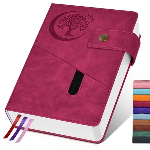 365 Seiten dick liniertes Journal Notizbuch für Männer A5 Größe (5,9 x 8,4 Zoll) weinrot - Bild 1 von 6