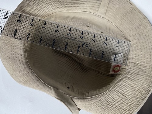 Vtg 80s Banana Republic French Army Bush Safari Hat L Side Snap Cotton Khaki - Picture 14 of 17