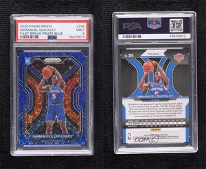 2020-21 Panini Prizm Fast Break Blue /175 Immanuel Quickley PSA 9 MINT Rookie RC