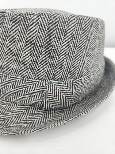 Concept One Fedora-Hut - Fischgrätmuster Trilby kubanischer Stil/Umkehr kurze Krempe - Bild 8 von 13