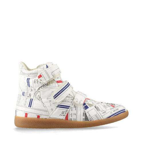 Zapatillas altas Maison Margiela réplica de cuero 43 para hombre blancas 22 tren alemán - Imagen 3 de 11