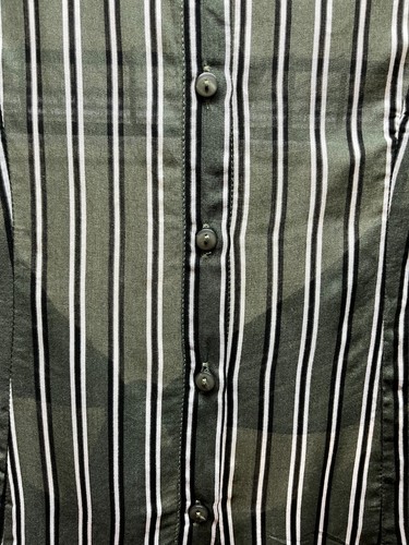 Vizio Backless Tie Back Stiped Sleeveless Button Up Collared Tank Womens Med New - Picture 3 of 8
