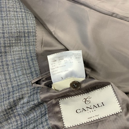 Giacca tuta blazer uomo Canali 42 52 cashmere lana lana grigio saks Fifth Avenue - Foto 6 di 11