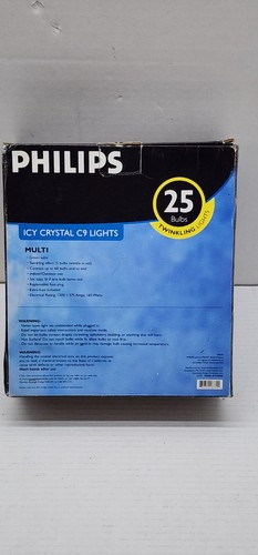NEW PHILIPS 25 ICY CRYSTAL C9 TWINKLING CHRISTMAS LIGHTS MULTI COLOR IN OUTDOOR - Picture 5 of 15