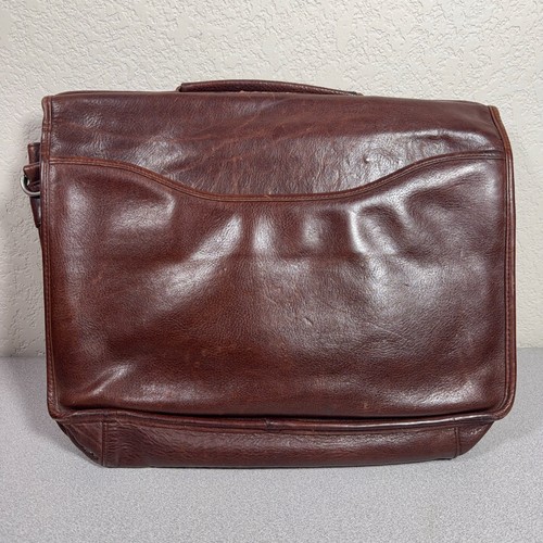 Ellington valigetta messenger in pelle marrone borsa a tracolla per laptop vintage 15x10x6 - Foto 3 di 15