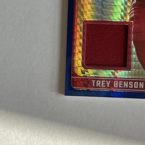 2024 Donruss Optic TREY BENSON Rookie Phenom Patch Card Blue Hyper RC Cardinals - Picture 5 of 7
