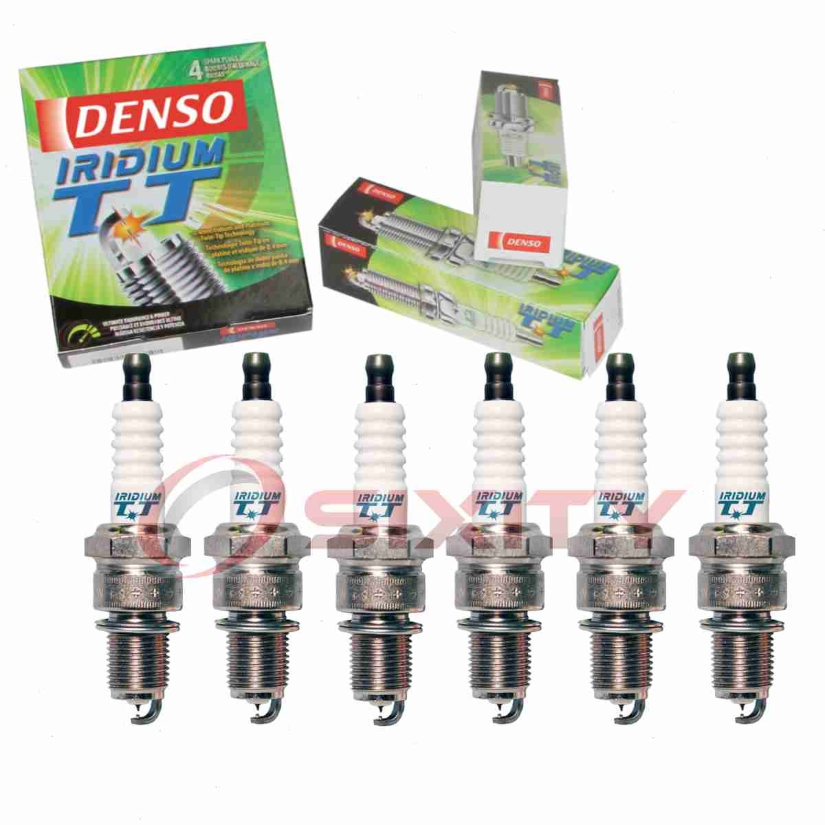 6 pc Denso Iridium TT Spark Plugs for 1968-1972 Mercedes-Benz 280SE 2.8L L6 zl