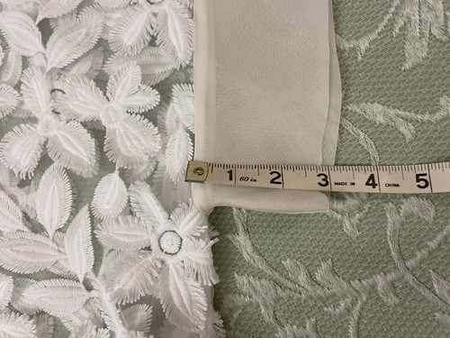 Alexis blusa donna piccola bianca trasparente pizzo ricamato manica corta con cintura - Foto 6 di 18