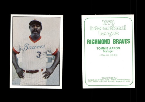 1978 Richmond Braves (Atlanta Braves) TCMA Complete Minor League Set 1-20