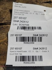 Speedometer Cluster MPH VIN F 5th Digit 4 Cylinder SE Fits 12 CAMRY 922059