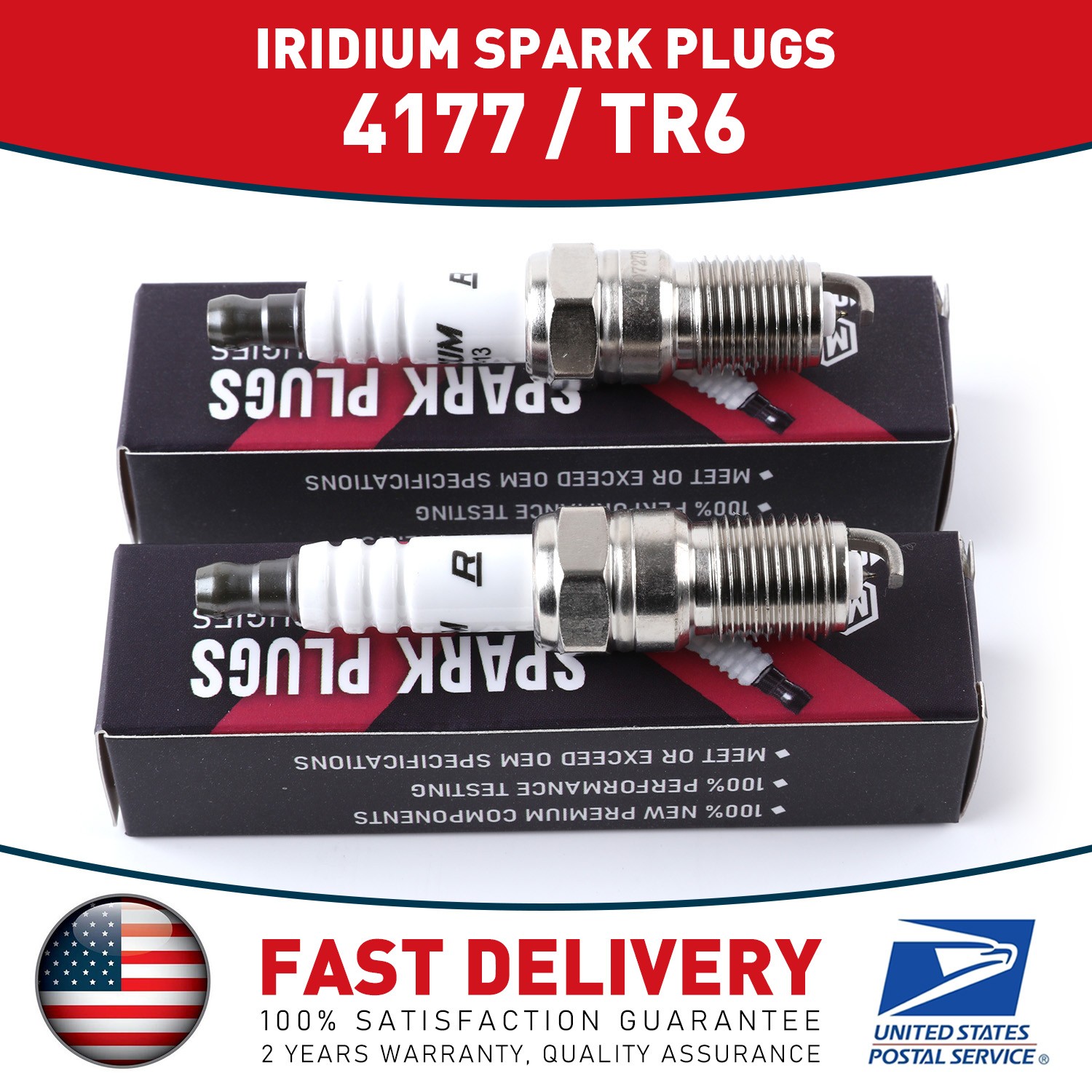 Set Of 4 OEM Iridium Spark Plugs 4177 for Ford Jaguar Lincoln Mazda Mercury NEW