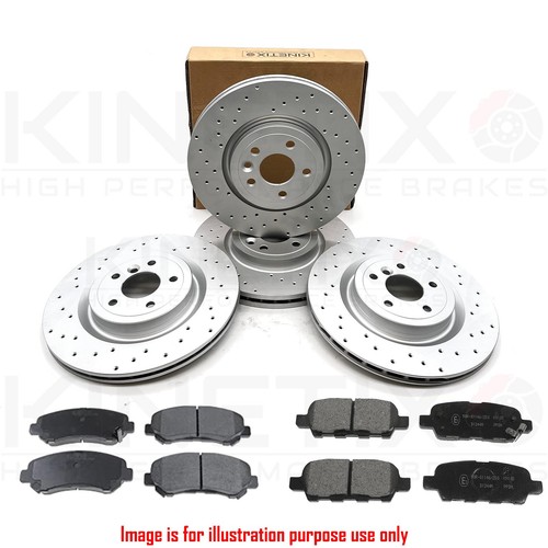 PARA NISSAN JUKE NISMO RS 1.6 DIG-T F15 DISCOS DE FRENO DELANTEROS TRASEROS PERFORADOS PASTILLAS - Imagen 19 de 24