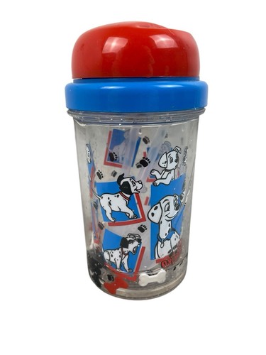 Vintage Disney 101 Dalmatiner doppelwandig Kunststoff Glitzer Becher Tasse KIBOUKI - Bild 3 von 8