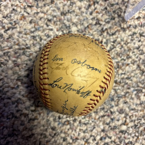 Autographed Baseball Iris Meusel, Peanuts Lowery, Lou Novikoff, +++ - Picture 8 of 10