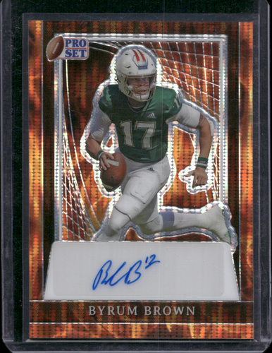 Byrum Brown 2024 Leaf Pro Set 1/1 Rookie Auto Card Cracked Ice #PA-BB1 |