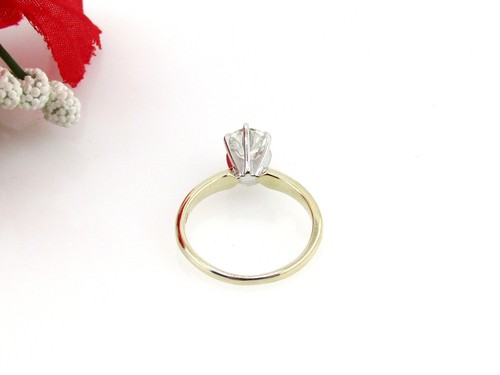 Natürlicher Diamant Solitär Verlobungsring 14 Karat Gelbgold Gr. 4,75 echt echt - Bild 7 von 10