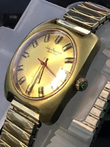 Jules Jurgensen 32mm 17J Swiss Gold Plated windup Date Men's Watch Run (Lot2557) - Picture 6 of 11