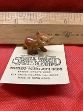 Vintage Small World Enesco Imports Brown Bear Hong Kong Mini