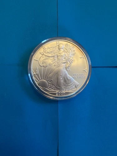 2007  AMERICAN SILVER EAGLE BULLION COIN ONE TROY OF .999 FINE SILVER
