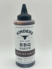KINDER'S BBQ Sauce ROASTED GARLIC 15.5 Oz Squeeze Bottle BB 07/2026