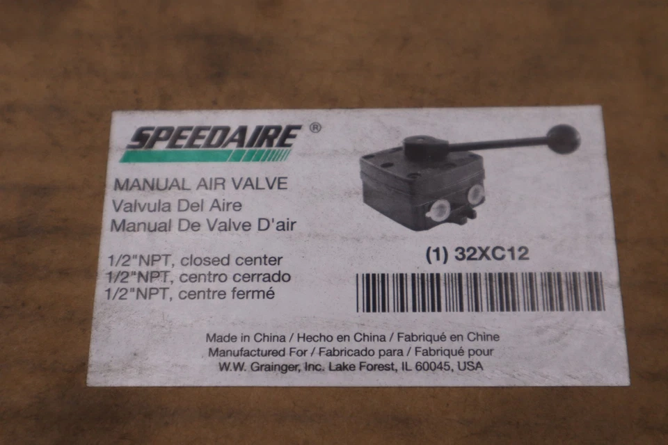 SPEEDAIRE 32XC12 Manual Air Control Valve Lever - NEW IN BOX - STOCK 5647CC - Image 2 of 3