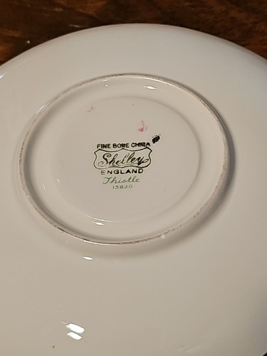 Vintage Shelley Thistle 13820 Teetasse & Untertasse England Bone China - Bild 6 von 11