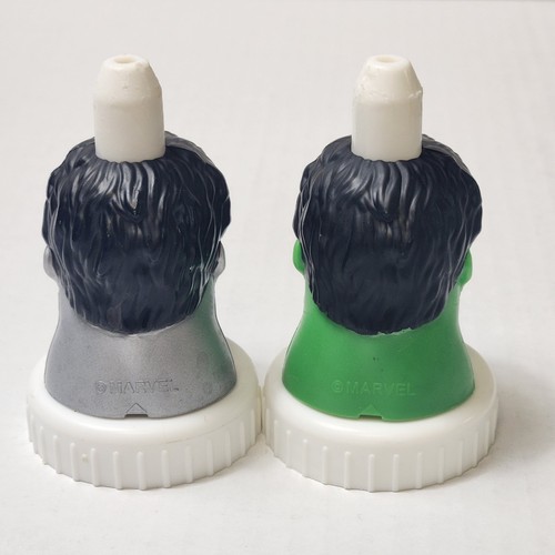 Good 2 Grow Incredible Hulk Lot of 2 Top Toppers Lid Metalic Silver Toddler - Picture 3 of 5