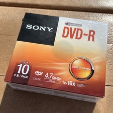 SONY DVD-R AccuCore 10 Individual Case Pack 16X 4.7GB/Go 120 Min Optical Media 