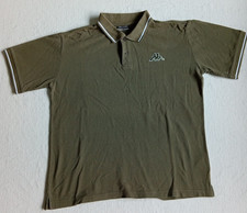 Kappa Poloshirt in Grün Olivgrün Braun Größe L 100% Baumwolle