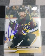 Marcus Pettersson Signed Hockey Card Pittsburgh Penguins 