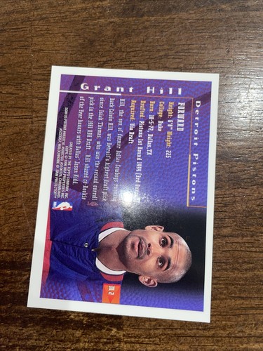1995-96 Topps Mystery Finest Orange Border Grant Hill - Bild 3 von 3