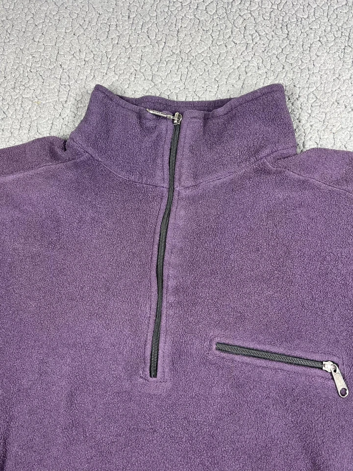 Pullover polar vintage The North Face para mujer medio púrpura media cremallera EE. UU. 90 Foto 2 de 4