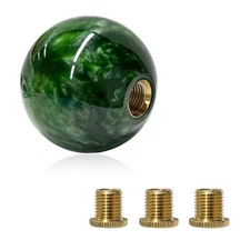 Round Ball Shift Knob, Marble Style Gear Lever Stick Shifter Marble-Dark Green