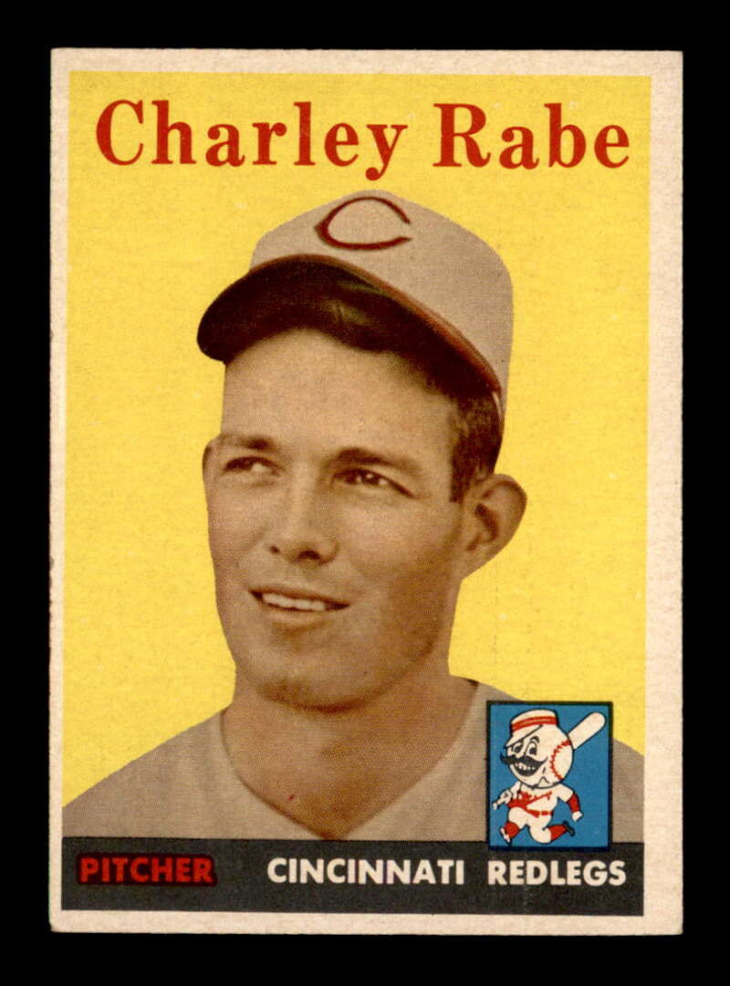 1958 Topps #376 Charley Rabe RC EX/EX+ X2752667