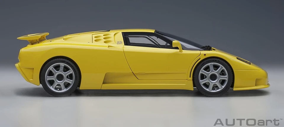 AUTOart 1/18 Bugatti EB110 SS Yellow 1992 Die-cast Model Car 70918 Sports Car - Image 4 of 4