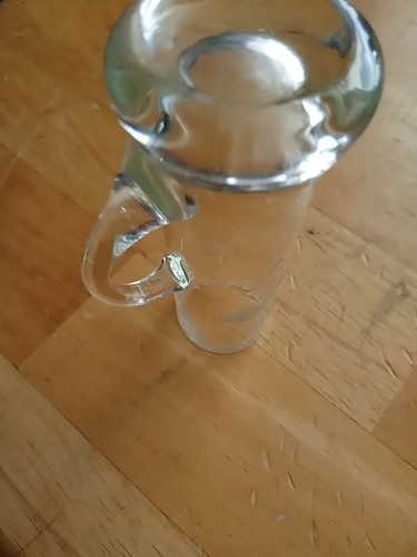 Bicchiere Aperitivo Trasparente Inciso Floreale Applicato Manico Colpo Cordiale Alto 4" - Foto 7 di 8