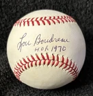 Lou Boudreau HOF 70 SIGNED AUTOGRAPHED Vintage OAL Baseball BECKETT COA