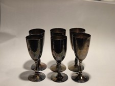 6 anciennes tasses à vin argent Central Hotel Wurtzburg Allemagne Wellner Soehne