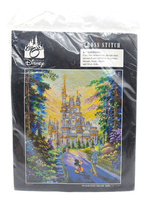 The Art of Disney Cross Stitch Kit New Sealed Past, Present, Forever Walt Mickey
